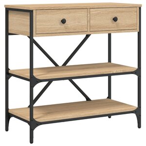 vidaXL Table console chêne sonoma 75x34 5x75 cm bois d'ingénierie