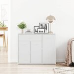 vidaXL Buffet Blanc 88x30x70 cm Bois d'ingénierie