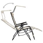 vidaXL Chaise pliable de terrasse Textilène Crème