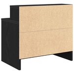 vidaXL Tables de chevet avec tiroir 2 Pièces chêne noir 51x31x47 cm
