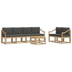 vidaXL Ensemble de canapés d'extérieur 7 pc Blanc et anthracite
