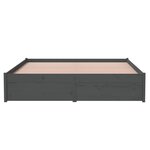 vidaXL Cadre de lit sans matelas gris bois massif 140x200 cm