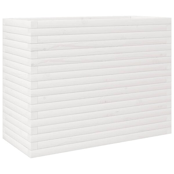 vidaXL Jardinière blanc 90x40x68 5 cm bois de pin massif