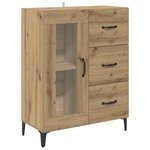 vidaXL Haut Armoire avec tiroir Chêne artisanal 69 5 x 34 x 180 cm