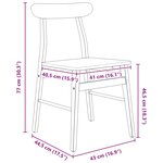 vidaXL Chaise de salle à manger 2 Pièces Blanc et Naturel