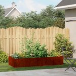 vidaXL Jardinière rouillé 200x80x40 cm acier inoxydable