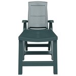 vidaXL Chaise longue vert plastique