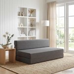 vidaXL Canapé-lit pliable Gris clair 152 x 86 5 x 60 cm Tissu