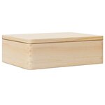 vidaXL Boîte en bois avec couvercle 40x30x13 cm bois de pin massif