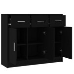vidaXL Buffet noir 91x28x75 cm bois d'ingénierie