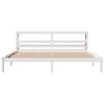 vidaXL Cadre de lit sans matelas blanc 200x200 cm bois massif de pin