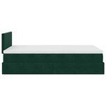 vidaXL Cadre de lit ottoman avec matelas vert foncé 120x200 cm velours
