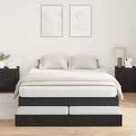 vidaXL Cadre de lit avec rangement Chêne noir 236.5 x 140 x 31.5 cm