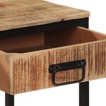 vidaXL Table console 70x35x70 cm bois de manguier massif brut
