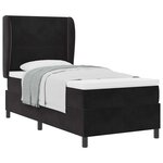 vidaXL Lit à ressorts avec matelas Noir 200 x 80 cm Polyester