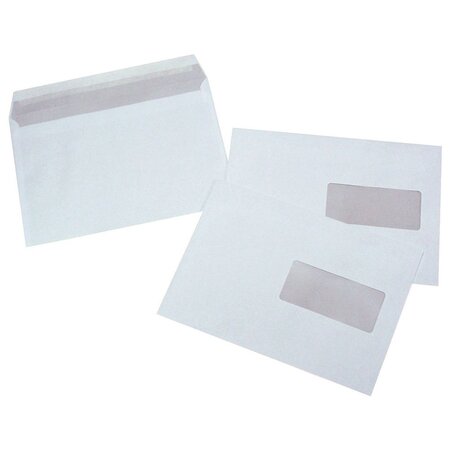 Enveloppe blanche c5, 162 x 229 mm 80g avec fenêtre - bande autoadhésive (paquet 500 unités)