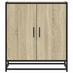 vidaXL Buffet chêne sonoma 68x35x76 cm bois d'ingénierie et métal