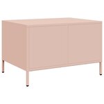 vidaXL Table basse rose 68 5x50x43 5 cm acier laminé à froid