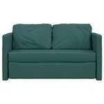 vidaXL Canapé-lit 2 en 1 vert foncé 112x174x55 cm tissu