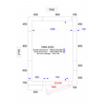 Chambre froide positive & groupe positif  - hauteur 2200 mm - combisteel -  - acier inoxydable1500 x 2100