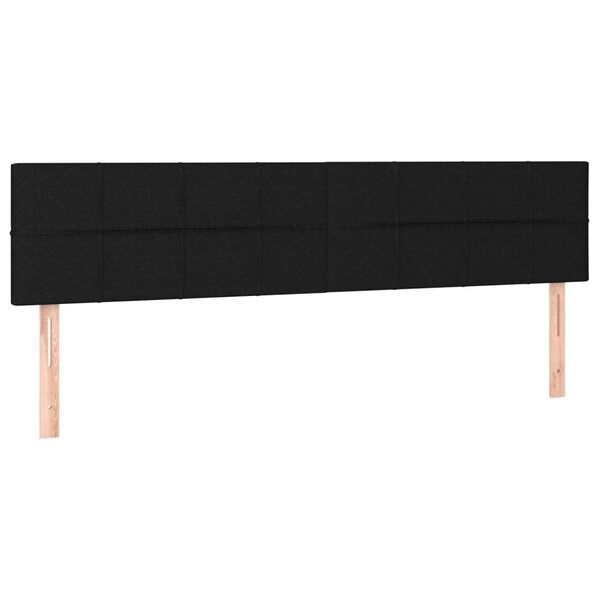 vidaXL Têtes de lit 2 Pièces Noir 80x5x78/88 cm Tissu
