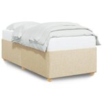 vidaXL Cadre de lit sans matelas crème 90x190 cm tissu
