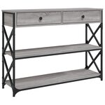 vidaXL Table console sonoma gris 100x28x75 cm bois d'ingénierie