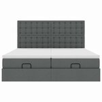 VidaXL Cadre de lit ottoman avec matelas gris foncé 200x200cm tissu