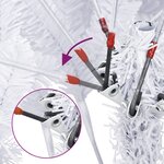 vidaXL Sapin de Noël artificiel à charnières avec support blanc 120 cm