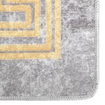 vidaXL Tapis lavable antidérapant 80x300 cm Gris