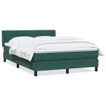 vidaXL Sommier à lattes de lit et matelas vert foncé 140x210cm velours
