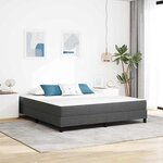 vidaXL Matelas de Lit avec matelas Gris 180 x 200 cm tissu