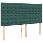 vidaXL Cadre de lit ottoman avec matelas vert foncé 200x200 cm velours