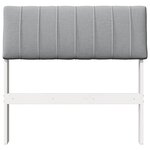 vidaXL Tête de lit capitonnée Gris clair 80 cm Pin massif