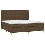 vidaXL Sommier à lattes de lit avec matelas Marron foncé 200x200 cm