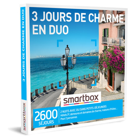 SMARTBOX - Coffret Cadeau - 3 jours de charme en duo