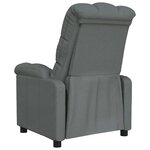 vidaXL Fauteuil inclinable Gris foncé Tissu