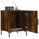 vidaXL Tables de chevet 2 Pièces chêne fumé 40x40x50 cm bois d'ingénierie