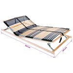 vidaXL Sommier à lattes Marron 140 x 190 cm Bois de hêtre massif