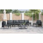 vidaXL Ensemble de canapé de jardin 6 Pièces Anthracite Acier