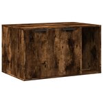 vidaXL Meuble de bac à litière pour chat chêne fumé bois d'ingénierie