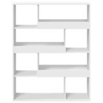 vidaXL Cloison de séparation blanc 100x33x125 5 cm bois d'ingénierie
