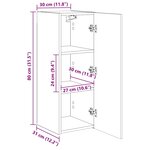 vidaXL Meuble TV mural Blanc 30 x 31 x 80 cm Bois d'ingénierie