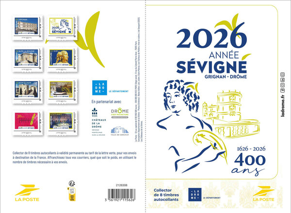 Collector 8 timbres - 2026 - Année Sévigné - Lettre Verte