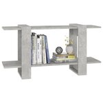 vidaXL Bibliothèque Gris béton 100x30x51 cm bois d'ingénierie