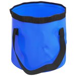 vidaXL Seaux pliables 2 Pièces bleu 30 L PVC