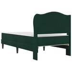 vidaXL Cadre de lit avec tête de lit Vert foncé 100 x 200 cm Velours