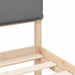 vidaXL Cadre de lit avec tête de lit rembourrée Marron et gris clair