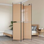 vidaXL Paravent en 3 panneaux Beige 150 x 220 cm Tissu