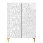 vidaXL Buffet Blanc brillant 66 x 34 5 x 90 cm Bois d'ingénierie